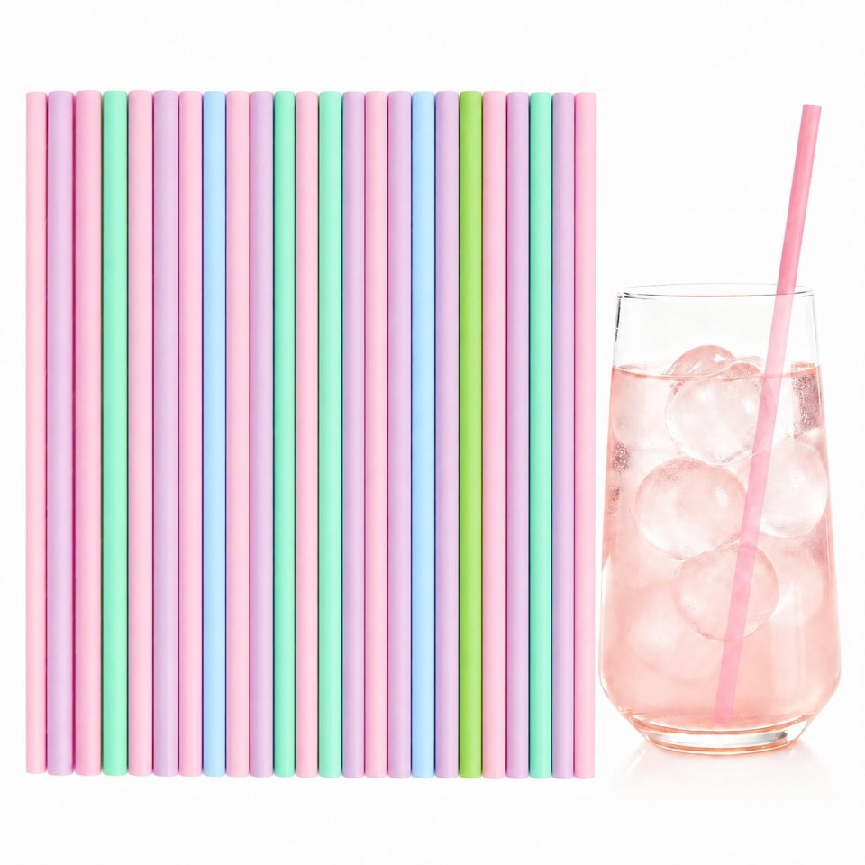 Paper Straw Color - 25/50/100 個使い捨て紙ストロー無地ストロー誕生日パーティー結婚式クリスマスイベント装飾用