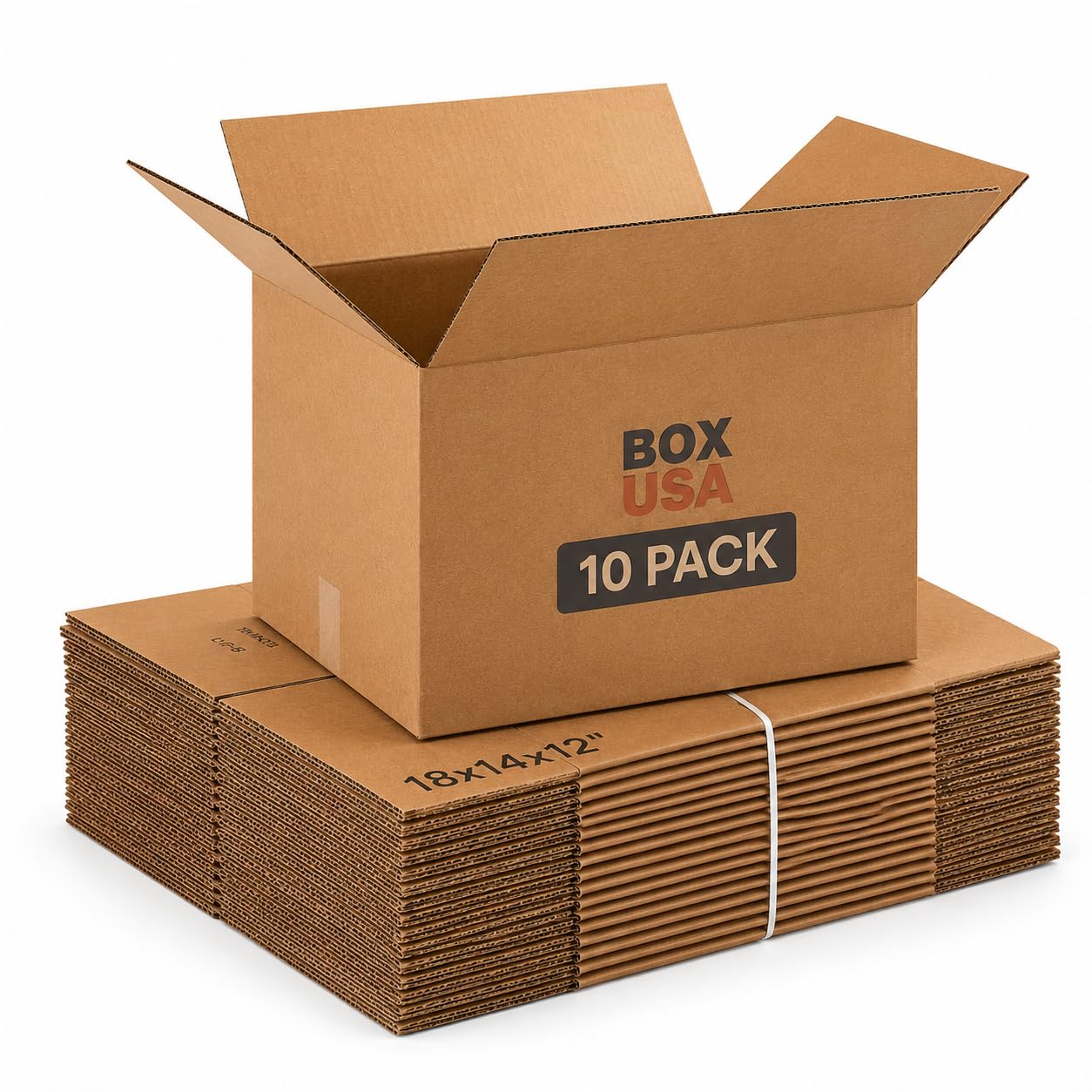 Event Party Box - 移動用ボックス 中型 18インチ×14インチ×12インチ 10個パック | 段ボール箱（配送、郵送、梱包、包装、保管用）18x14x12
