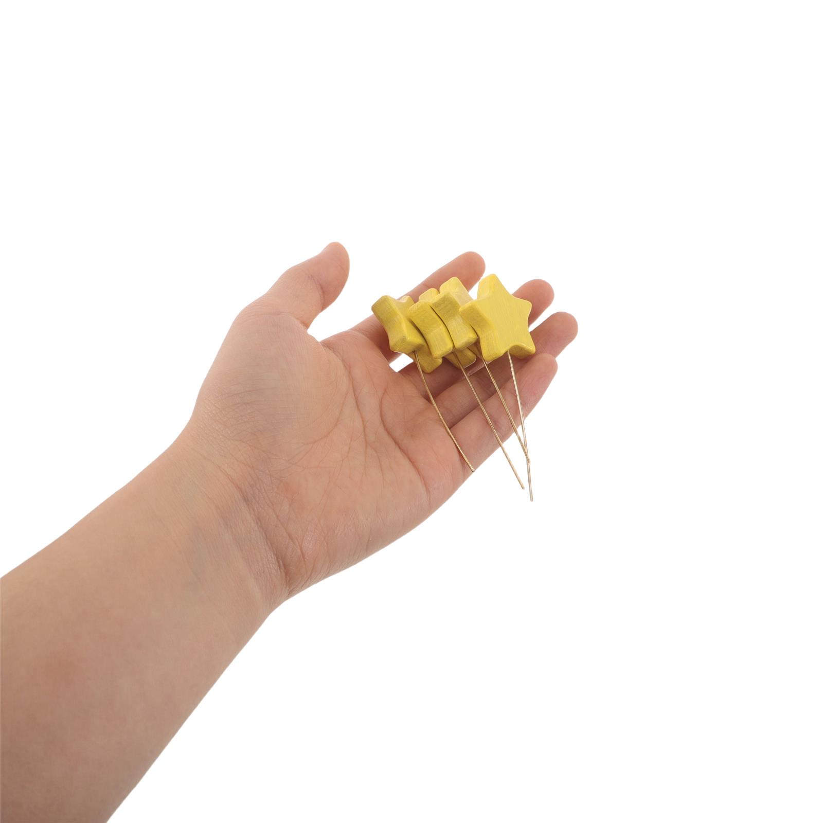 Centerpiece Stick - 6個入り木製スターピック ミニ星型花瓶スティック センターピース 花瓶フィラー テーブルクラフト装飾ステム ウェディング