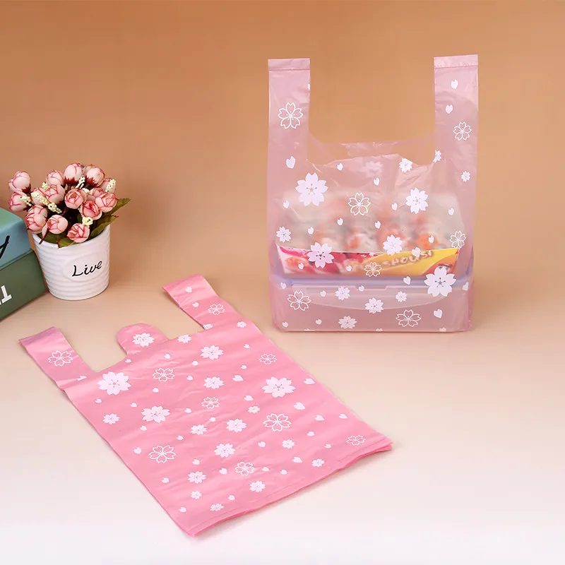 Event Party Shop - ピンクのSakuraは、スーパーマーケットのショッピングとギフト、化粧品、食品包装、キャンディーバッグあたり100個に適しています