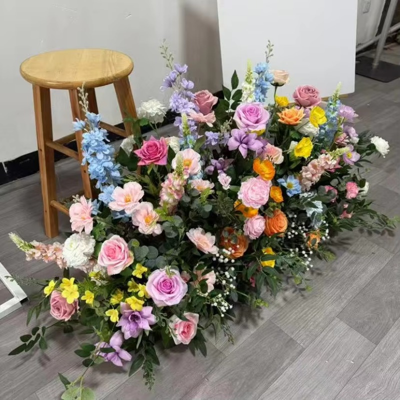 白と緑の花柄のストリップ、結婚式のフラワーパス、デザートテー - Dessert Table Backdrop のレビューと価格