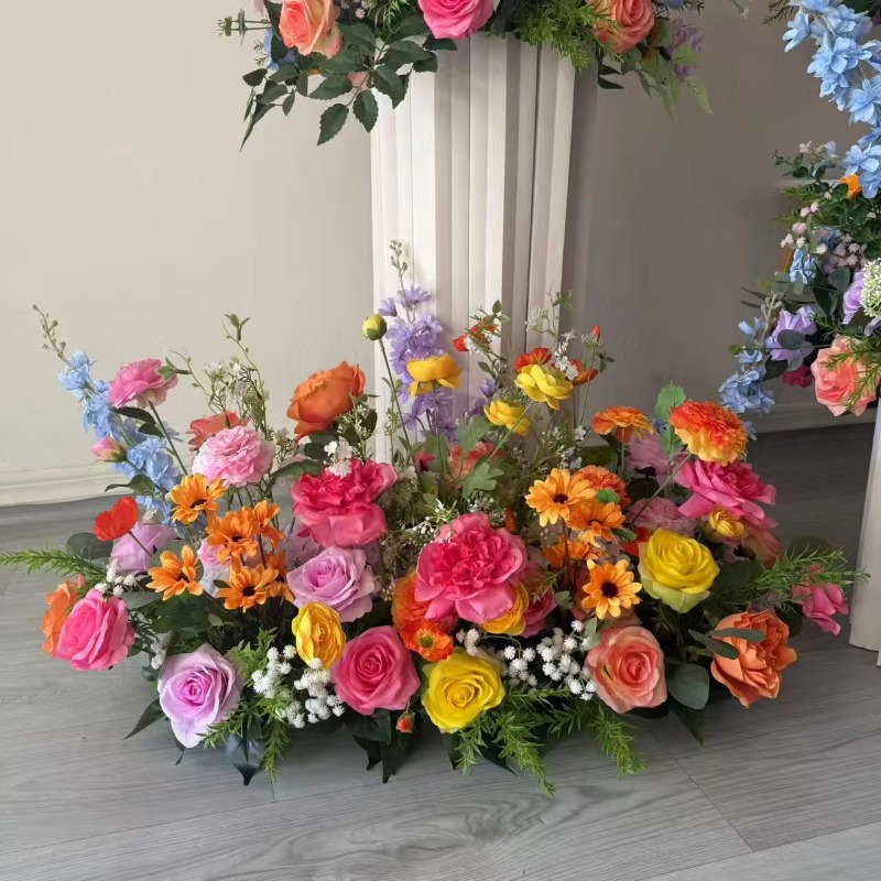 白と緑の花柄のストリップ、結婚式のフラワーパス、デザートテー - Dessert Table Backdrop のレビューと価格