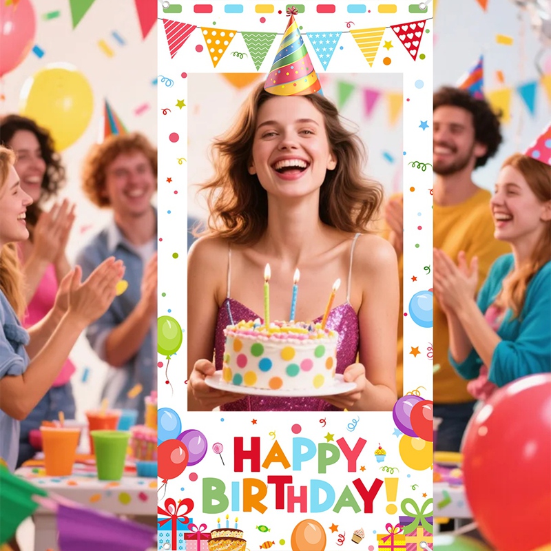 誕生日パーティー写真ブースフレーム　ハッピーバースデー写真フ - Photo Booth Frame のレビューと価格