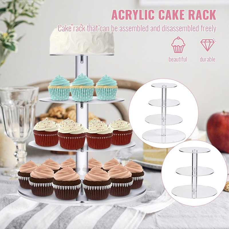 1個 3/4/5段 アクリル製 丸型 カップケーキスタンド  - Cupcake Stand Tier のレビューと価格