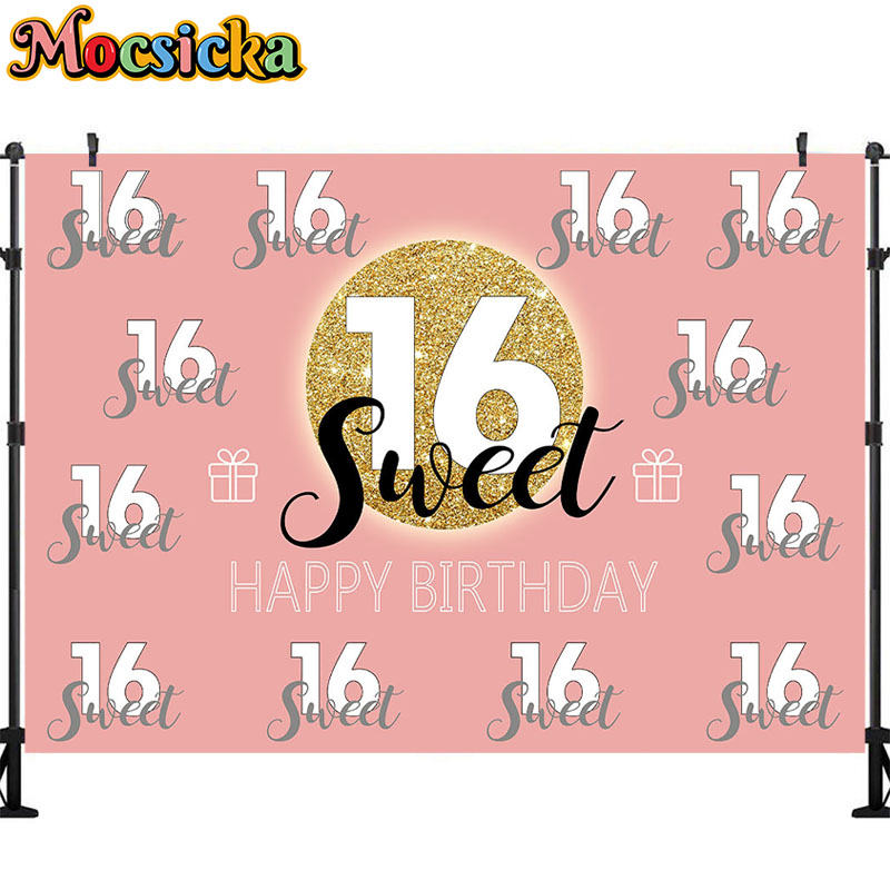 Mocsicka スイート 16 誕生日背景パーティー装飾男 - Dessert Table Backdrop のレビューと価格