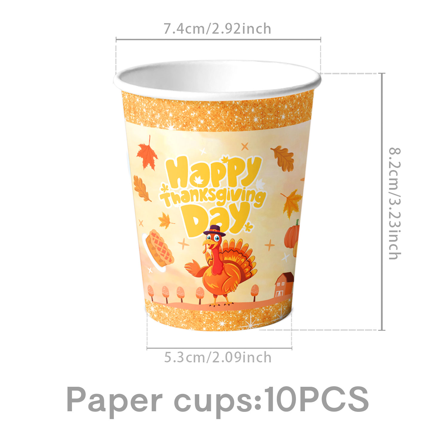 ハッピーサンクスギビング使い捨て食器ターキーペーパー皿カップ - Table Cloth Disposable のレビューと価格