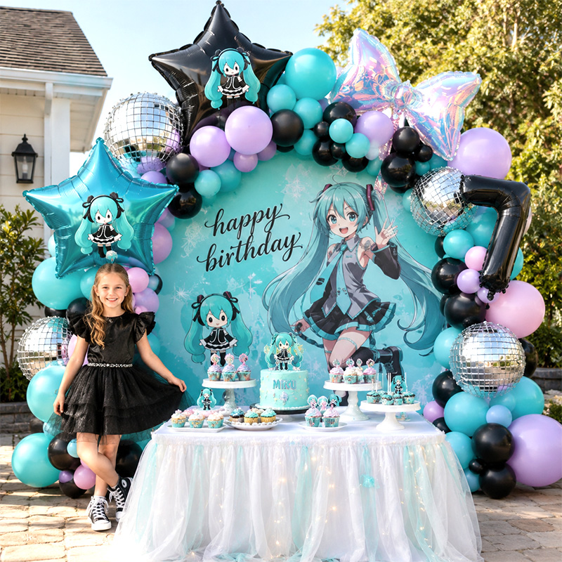 初音ミクバーチャルシンガー バルーンアーチガーランドキット、 - Balloon Arch Kit のレビューと価格