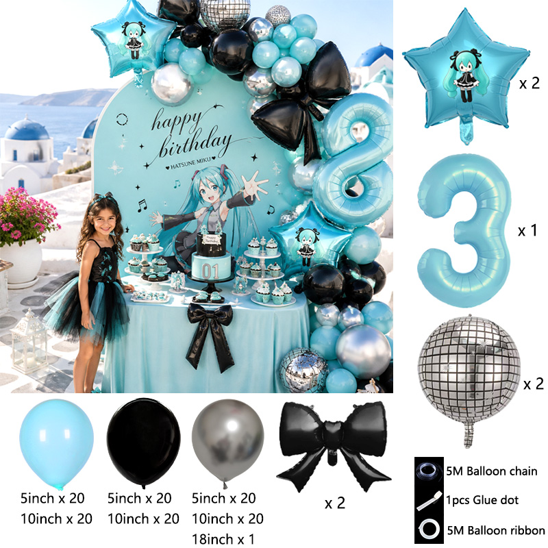 初音ミクバーチャルシンガー バルーンアーチガーランドキット、 - Balloon Arch Kit のレビューと価格