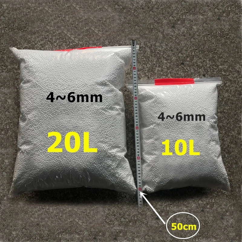4-6mm 10L/20L ホワイト発泡スチロールボール、ビ - Event Z のレビューと価格