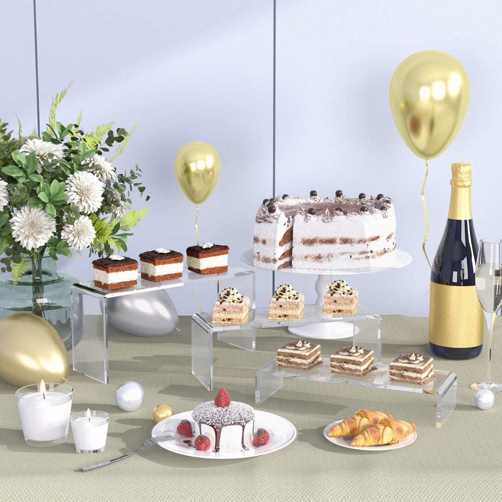 6個セット 透明カップケーキディスプレイライザー、ジュエリー - Cupcake Stand Tier のレビューと価格