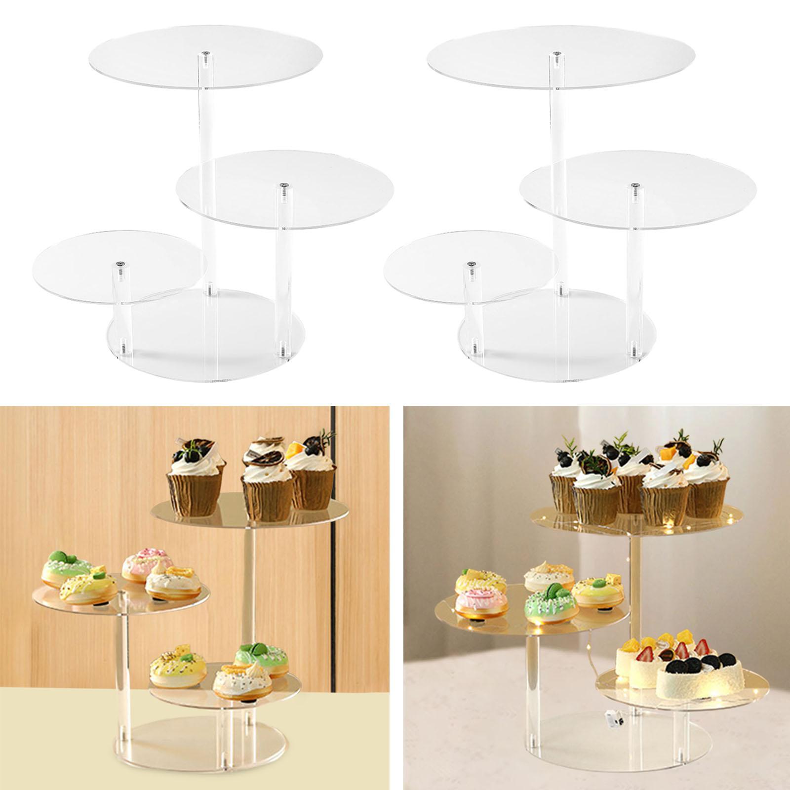 3段アクリル製カップケーキスタンド、LEDライト付きケーキデ - Cupcake Stand Tier のレビューと価格