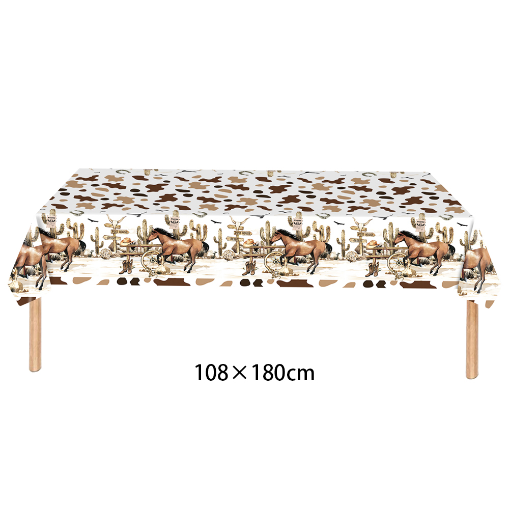 ウエスタンカウボーイパーティー使い捨て食器プレートカップナプ - Table Cloth Disposable のレビューと価格