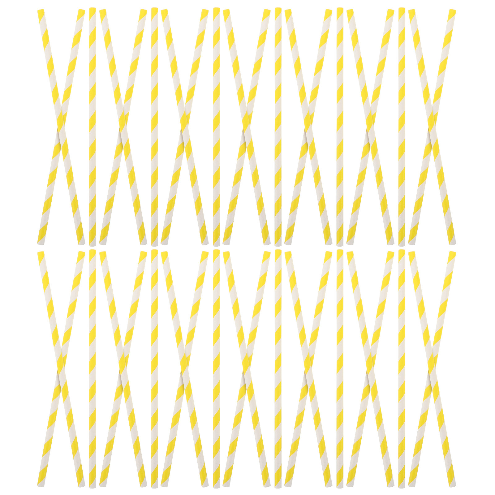 100本入り パーティー用装飾紙ストロー カラフルなオレンジ - Paper Straw Color のレビューと価格