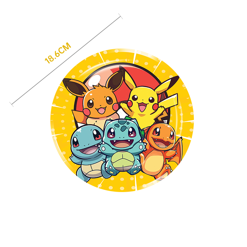 ポケモン誕生日パーティー使い捨てパーティー皿ピカチュウテーマ - Table Cloth Disposable のレビューと価格