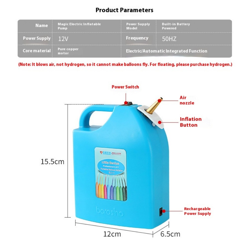 B211、バルーンインフレータブル電動エアポンプ、誕生日パー - Balloon Pump Hand のレビューと価格