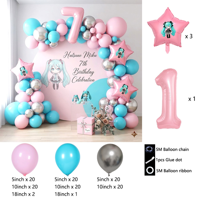 初音ミクバーチャルシンガー バルーンアーチガーランドキット、 - Balloon Arch Kit のレビューと価格