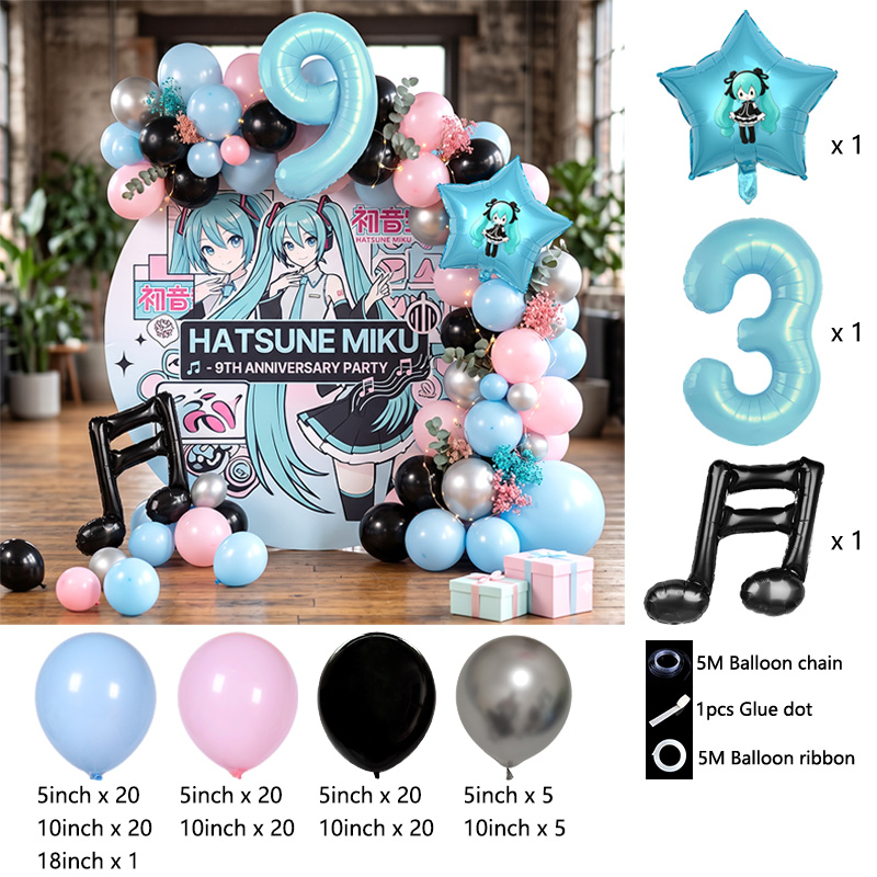 初音ミクバーチャルシンガー バルーンアーチガーランドキット、 - Balloon Arch Kit のレビューと価格
