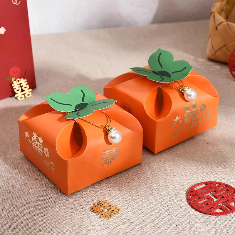 50 個オレンジポータブルギフトボックスパーティー結婚式の記 - Event Party Box のレビューと価格